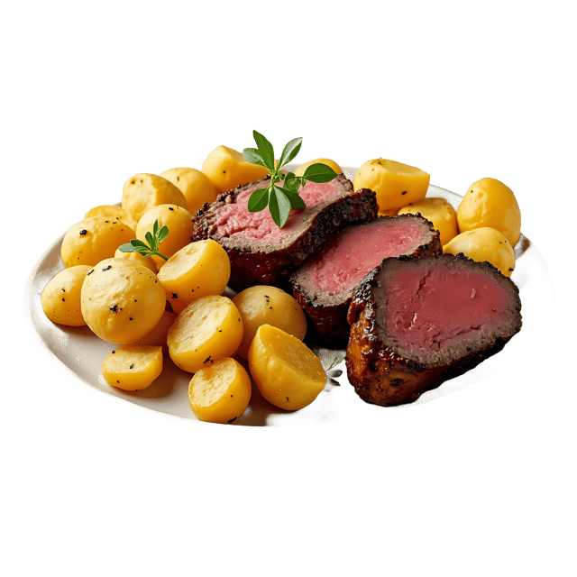 Free transparent PNG: Roast Beef with Potatoes PNG Clipart  Perfect for Food Designs Menus