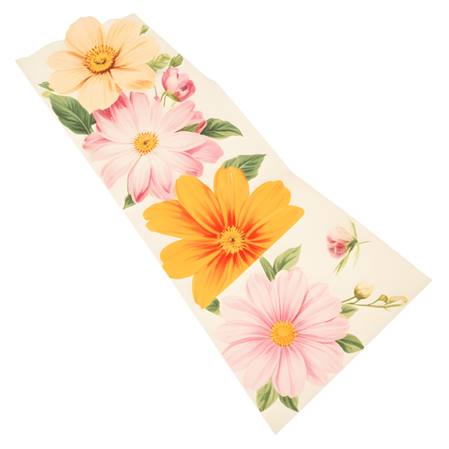Free transparent PNG: Floral Stationery PNG with Transparent Background for Elegant and Versatile Design