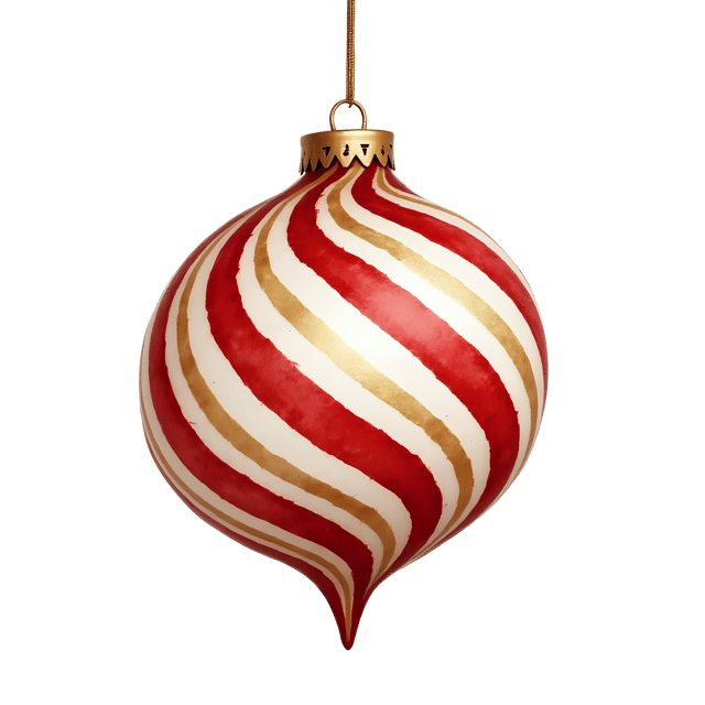 Free transparent PNG: Striped Holiday Ornament  Unique Twisty Design Clipart, free download png
