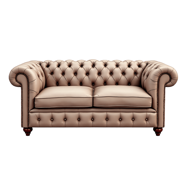 Free transparent PNG: Chesterfield Sofa PNG with Deep Button Tufting and Scrolled Arms for Classic Interior Design