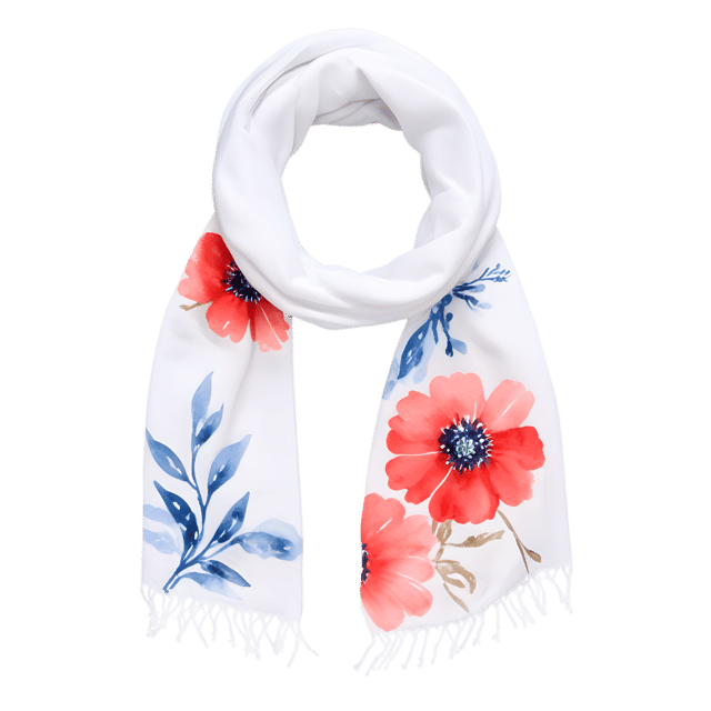 Free transparent PNG: Flower Scarf Transparent Background PNG Design for Fashion and Decor