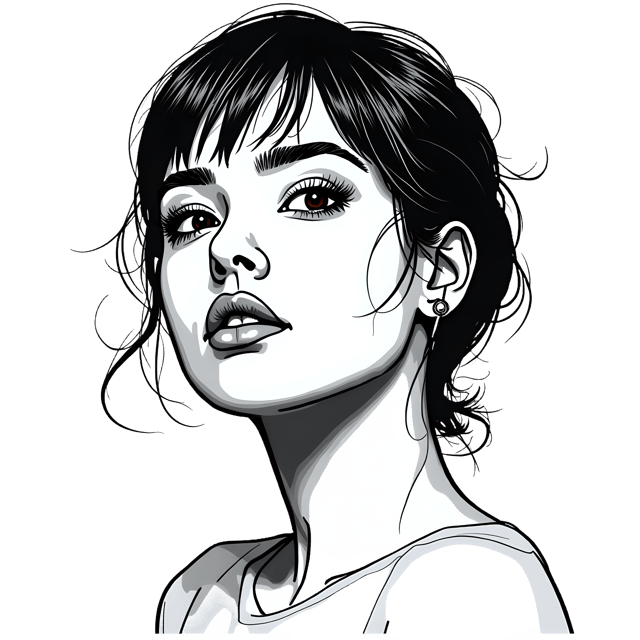 Free transparent PNG: Black and White Portrait PNG Clipart  Versatile for Design  Decor