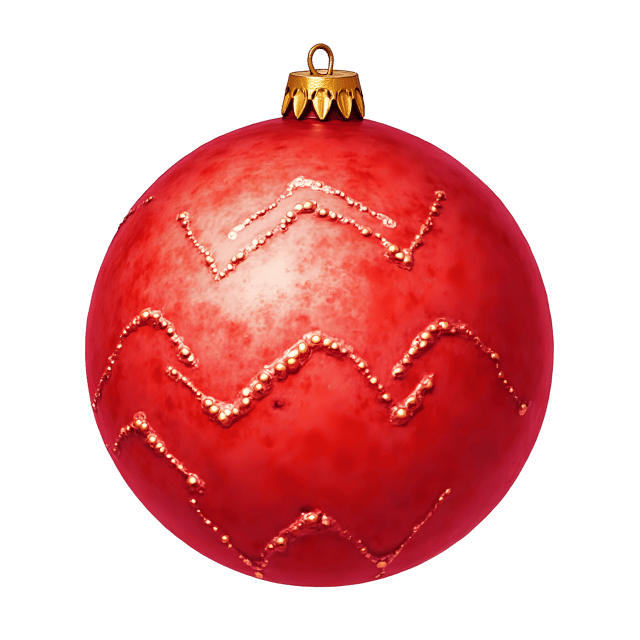 Free transparent PNG: Red Glass Ornament with Zigzag Shimmer  Holiday Clipart, free transparent png download