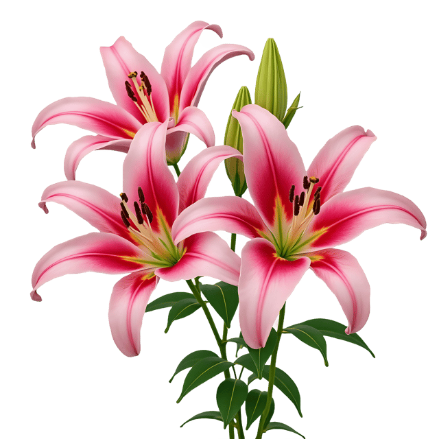 Free transparent PNG: Lilies in Bloom  Pink Petal Clipart, free download png