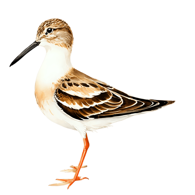 Free transparent PNG: Transparent Watercolor Sandpiper Bird Illustration – Gentle Clipart for Nature Lovers