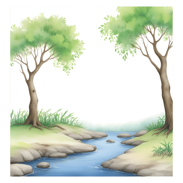 Free transparent PNG: Whispering Willows by Crystal-Clear Stream PNG Transparent Background