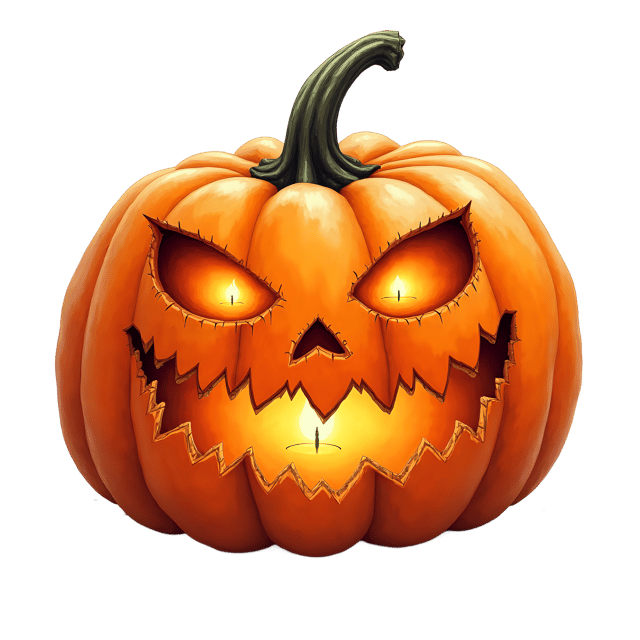 Free transparent PNG: Scary Jack-O-Lantern With Candle Flame  Halloween Clipart, free transparent png download