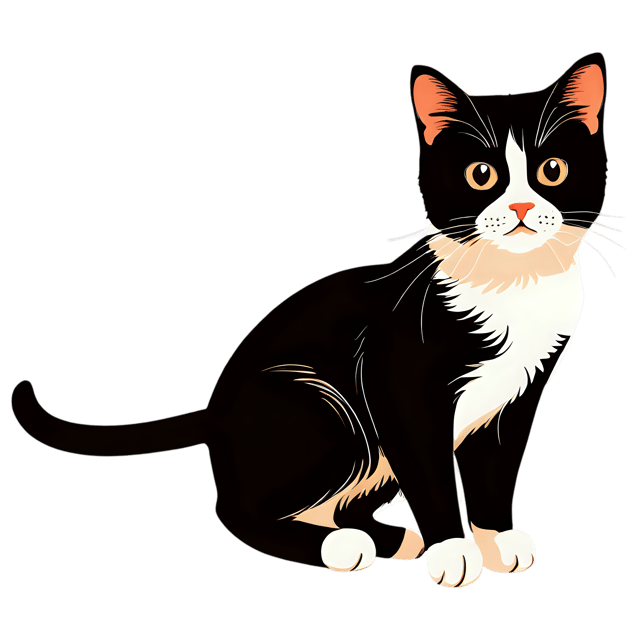 Free transparent PNG: Cute Cartoon Kitten Illustration with Transparent Background for Digital Use