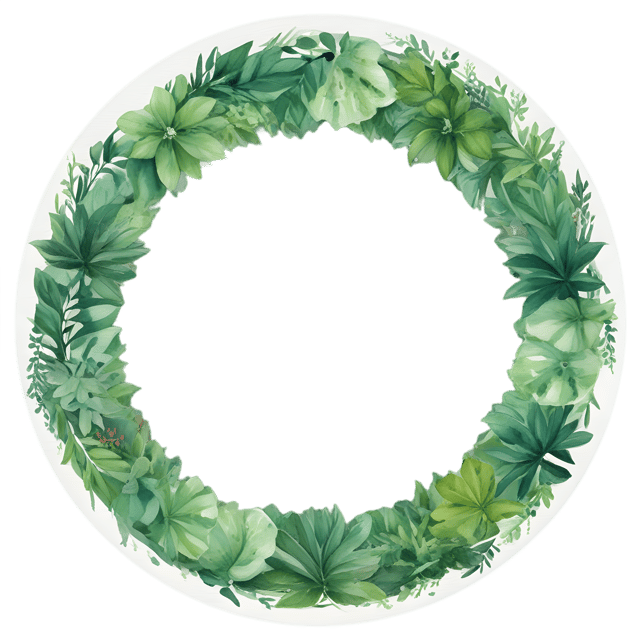 Free transparent PNG: Lush Greenery Circular View PNG for Nature and Decorative Design
