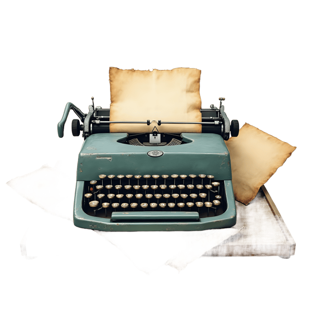Free transparent PNG: Vintage Still Life with Typewriter  Classic Office Clipart, free transparent png download
