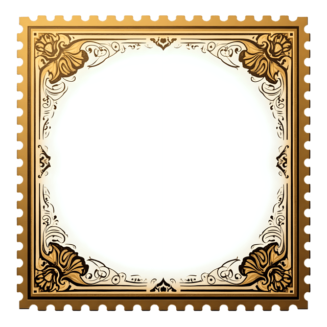 Free transparent PNG: Retro Stamp Border  Golden Ink Shine Clipart, free downloadable png