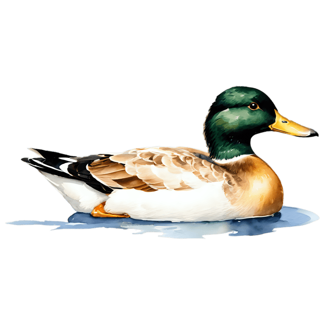 Free transparent PNG: Duck Watercolor Illustration Transparent PNG - Gentle Clipart for Artists & Designers