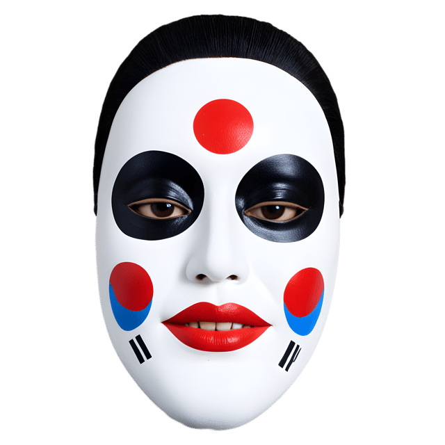 Free transparent PNG: Korean Tal Mask PNG with Transparent Background for Decorative and Artistic Use