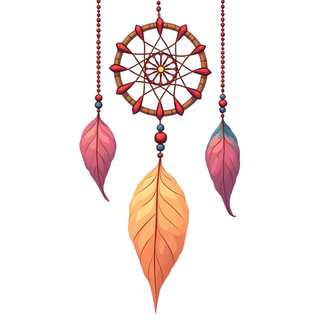 Free transparent PNG: Boho Petal Chain with Dreamcatcher Ties  Free Downloadable PNG Clipart