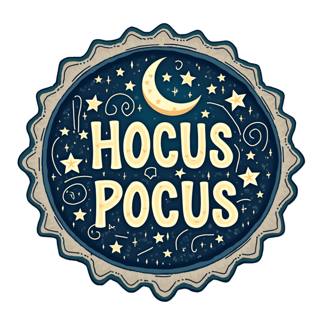 Free transparent PNG: Hocus-Pocus Swirling Stars and Crescent Moon Clipart Illustration with Transparent Background