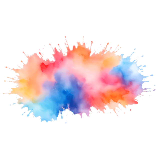 Free transparent PNG: Whimsical Color Bursts in Fluid Motion PNG