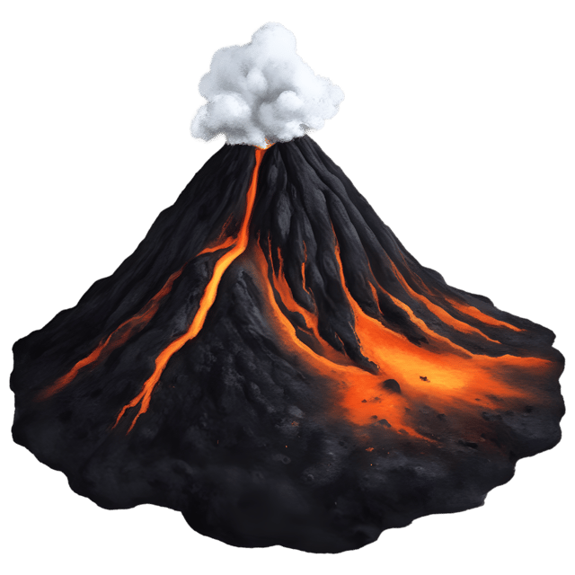 Free transparent PNG: Volcanic Landscape Transparent PNG Background for Nature and Earth Art