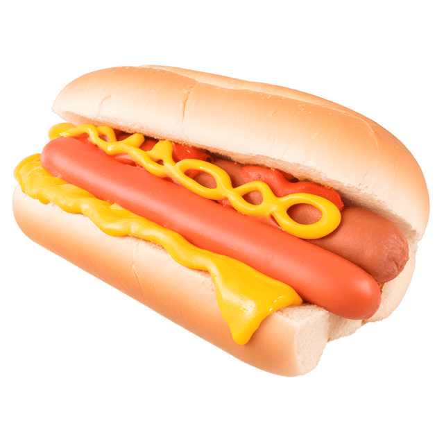 Free transparent PNG: Hot Dog with Mustard on Toasted Roll PNG Transparent Background