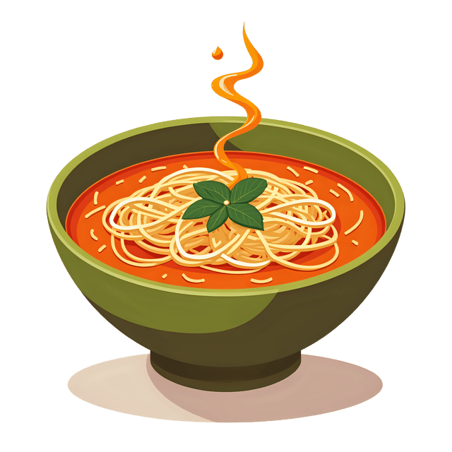 Free transparent PNG: Laksa Noodle Soup with Chili Oil Drizzle  Southeast Asian Cuisine Clipart, free download png