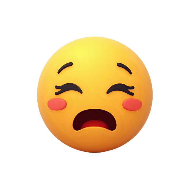 Free transparent PNG: Relieved Face Emoji Digital Art for Emotional Expression and Design