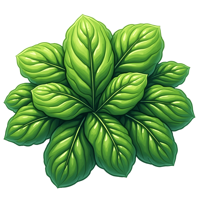Free transparent PNG: Tender Green Spinach Leaves Illustration with Fuzzy Appearance for Clipart and Decor