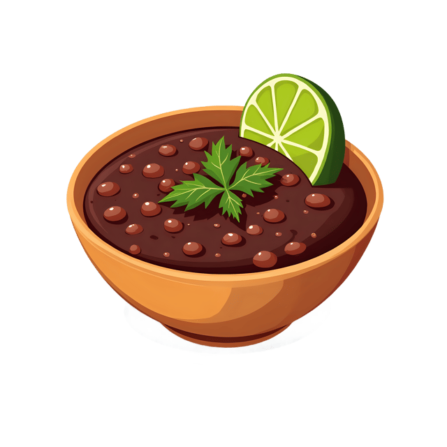 Free transparent PNG: Black Bean Soup with Lime Wedge  Free Downloadable PNG Clipart