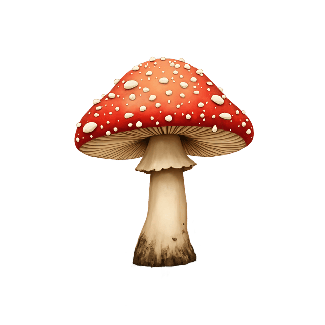 Free transparent PNG: Cautious Mushroom PNG Transparent Background for Art and Design