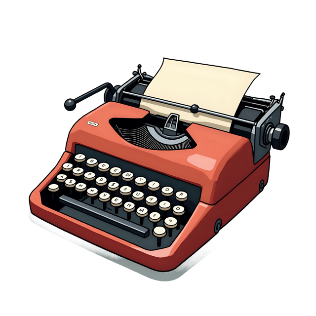 Free transparent PNG: Vintage Cartoon Typewriter PNG Clipart  Perfect for Nostalgic Design Projects and Decor