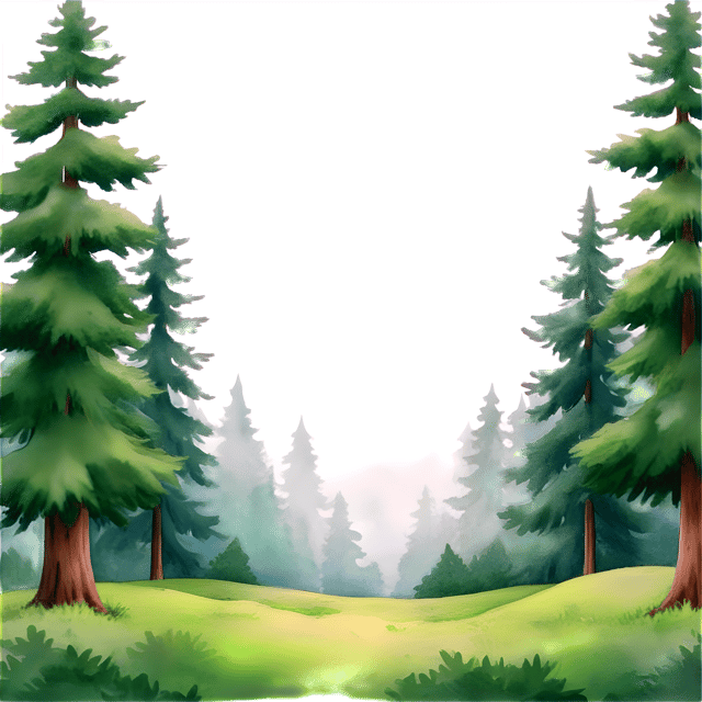 Free transparent PNG: Lush Forest Horizon PNG with Glowing Elements for Nature and Decorative Uses