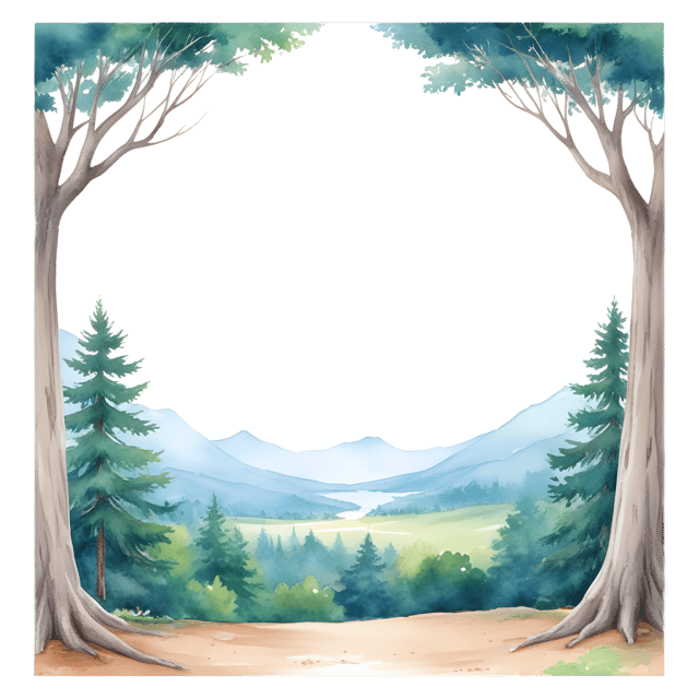 Free transparent PNG: Majestic Trees Transparent PNG Background for Nature and Landscape Imagery