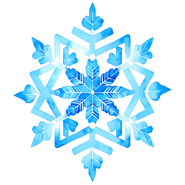 Free transparent PNG: Blue Snowflake Watercolor Illustration – Transparent PNG