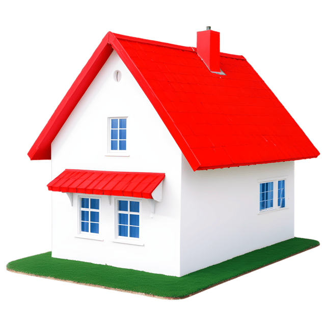 Free transparent PNG: Cozy House with Red Roof and White Walls PNG Transparent Background