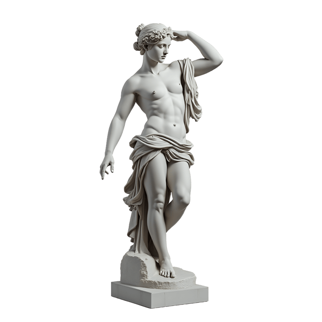 Free transparent PNG: Dancing Nymph Marble Statue PNG with Transparent Background