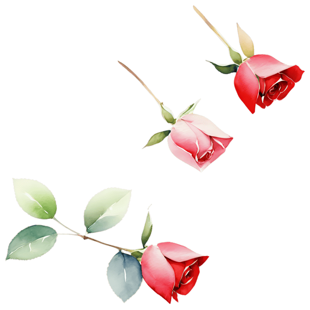 Free transparent PNG: Watercolor Rose Cluster PNG – Transparent Background Floral Illustration