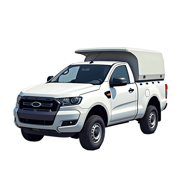 Free transparent PNG: White Pickup Truck with Camper Shell PNG Transparent Background