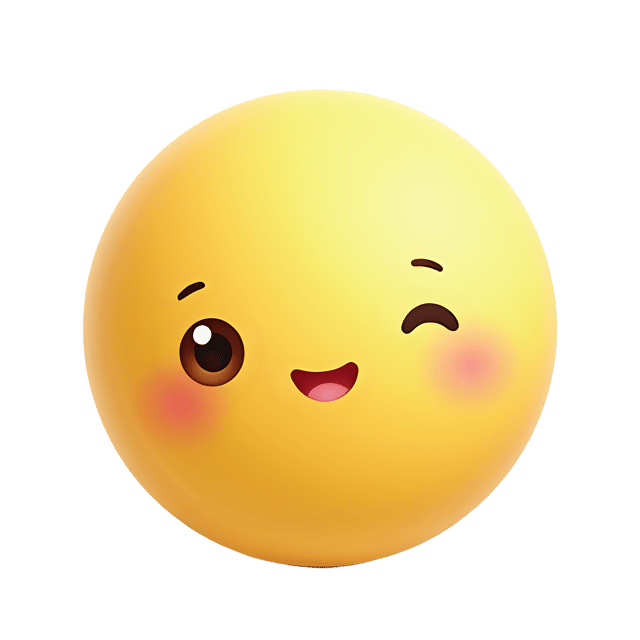 Free transparent PNG: Pastel Yellow Sphere with Sweet Smile PNG for Nursery Decor and Crafts