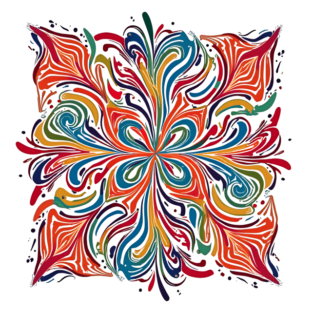 Free transparent PNG: Colorful Abstract Swirling Shapes and Bold Lines PNG Design