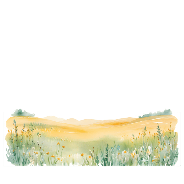 Free transparent PNG: Golden Light Meadow PNG for Nature and Decorative Design