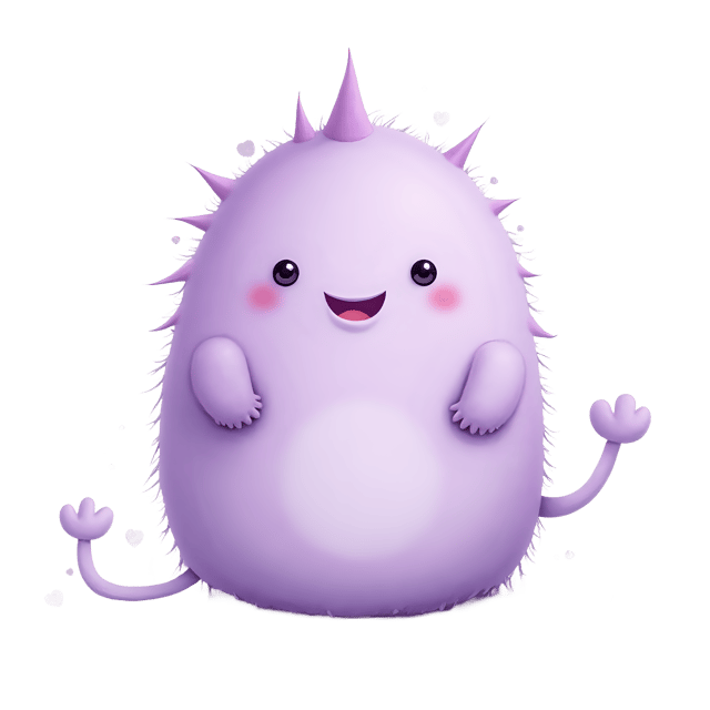 Free transparent PNG: Soft Pastel Lavender Monster PNG Illustration with Transparent Background