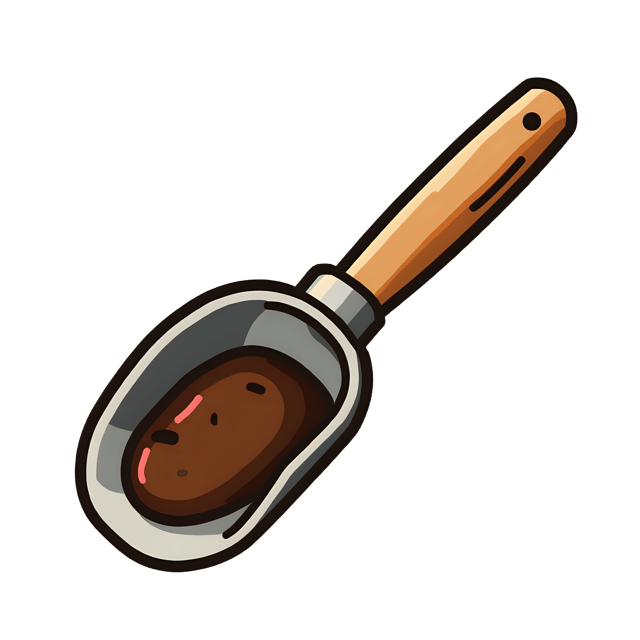 Free transparent PNG: Coffee Scoop with Wooden Handle Grip  Kitchen Clipart, free transparent png download