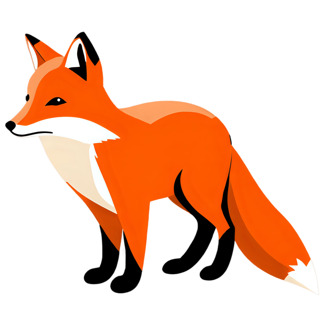 Free transparent PNG: Cute Cartoon Fox Illustration with Transparent Background