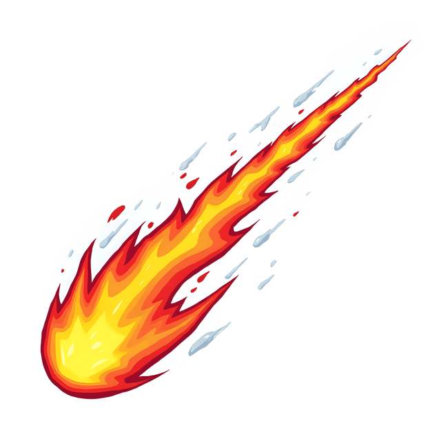 Free transparent PNG: Burning Meteor Streak  Space Theme Clipart, free transparent png download