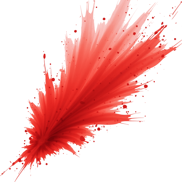 Free transparent PNG: Bold Red Coral Splatters on Aqua-Fused Background