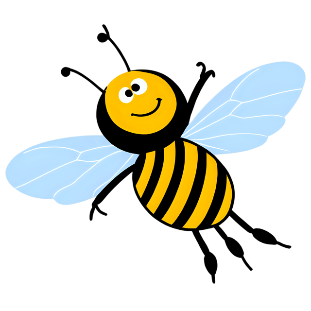 Free transparent PNG: Cute Cartoon Bee Illustration with Transparent Background for Creative Projects