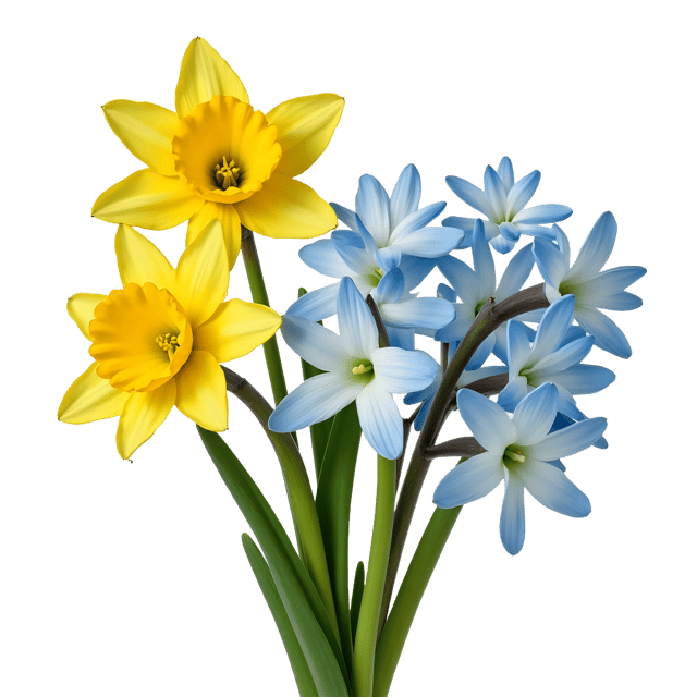 Free transparent PNG: Daffodil and Hyacinth Flowers PNG Clipart  Perfect for Spring Themes, Crafts  Education