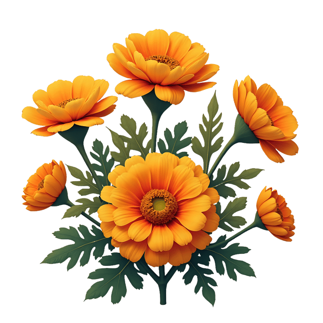 Free transparent PNG: Chrysanthemum and Marigold Flowers PNG Clipart  Perfect for Gardening Projects  Decor