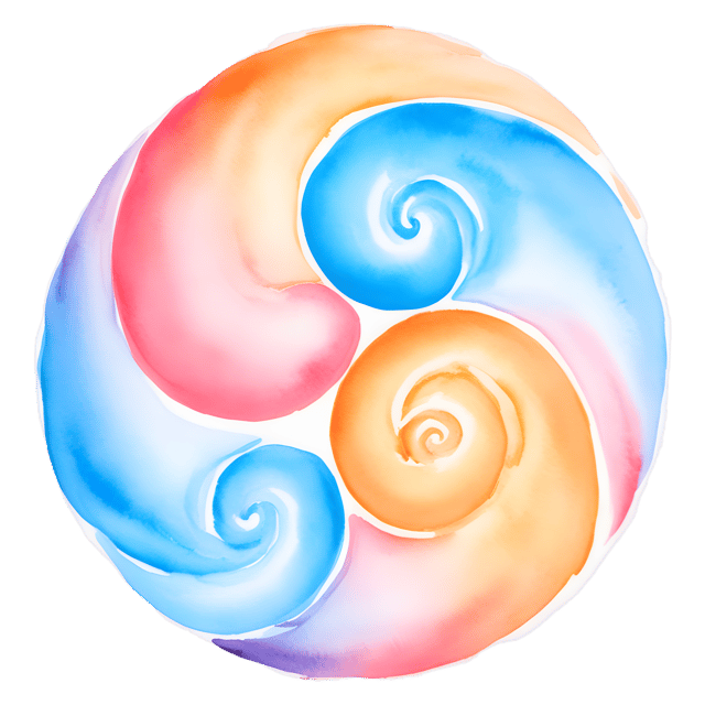 Free transparent PNG: Vivid Color Swirls with Transparent Background PNG Design