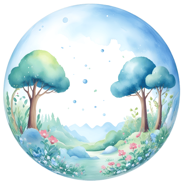Free transparent PNG: Enchanted Gardens Celestial Sphere PNG Illustration for Nursery and Craft Projects