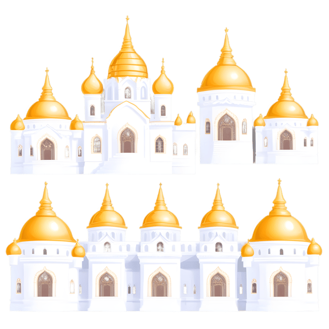 Free transparent PNG: Golden Dome Palace PNG with Transparent Background for Elegant Decor and Design
