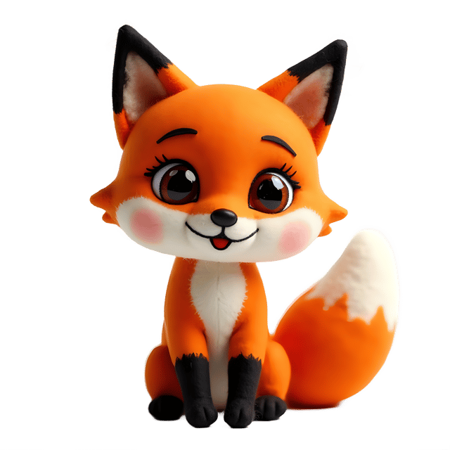 Free transparent PNG: Cheerful Needle-Felted Fox PNG with Transparent Background